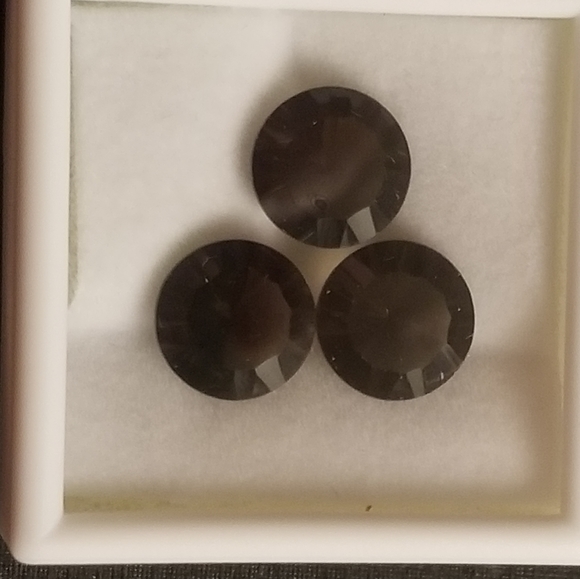 Lot of 3 Genuine Smokey Quartz 10ctw - Picture 4 of 4